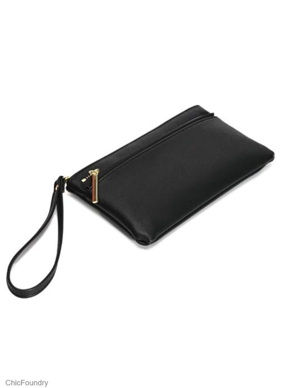 Faux Leather Wristlet Wallet Clutch for Women with Card Slots